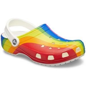 Crocs Classic Rainbow Dye Clog - Unisex Colorful Comfort Shoes